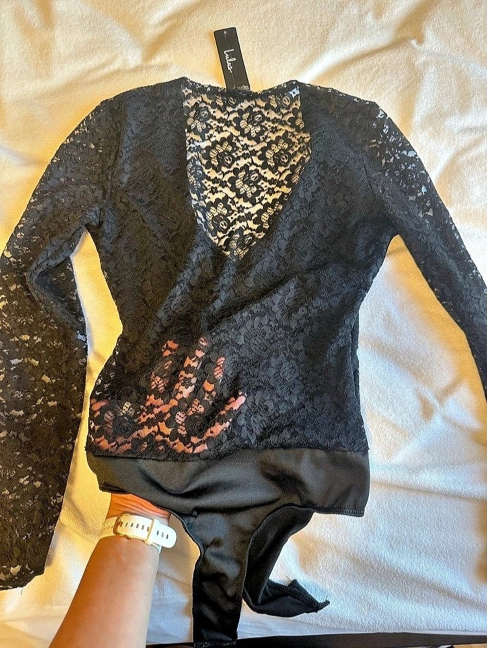 Look Black Lace Bodysuit size medium